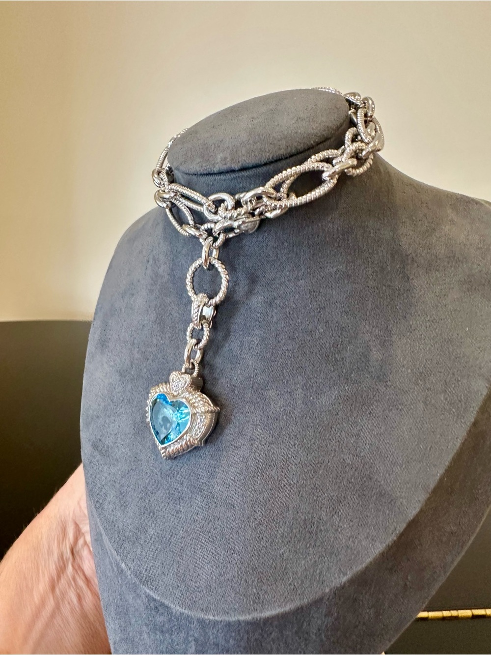 Judith Ripka Luxury Vintage Designer Couture Authentic Formal Silver Necklace - Picture 10 of 17